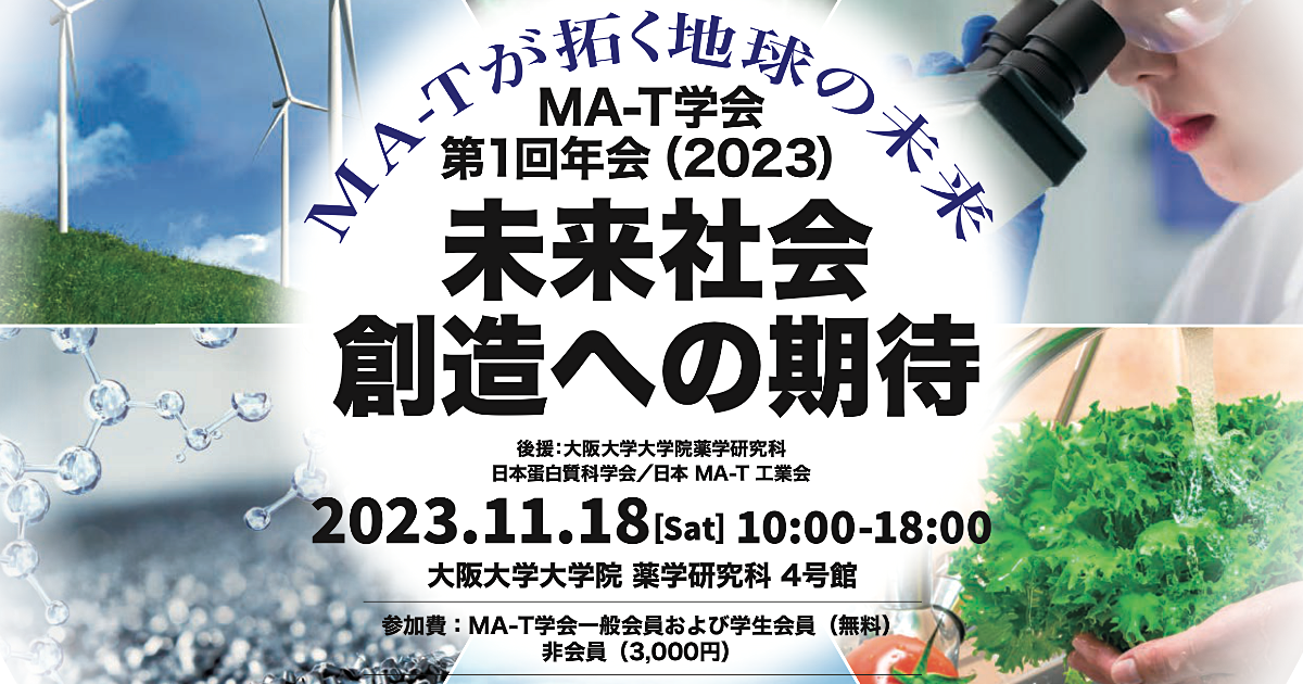 「MA-T 学会第1回年会（2023）～未来社会創造への期待～」のアイキャッチ画像